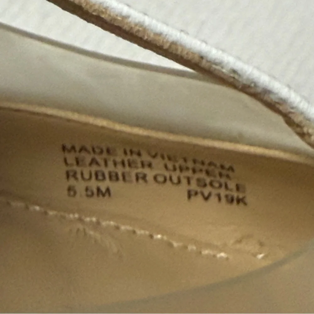 Michael Kors White T-Strap Pointed Toe Stilettos with Clear Panels